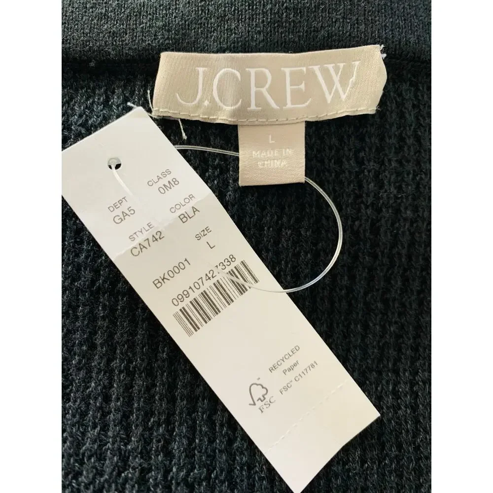 NWT J. Crew Sweater Mini Skirt with Crochet Trim Size Large